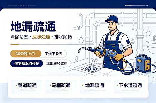 凌海地漏疏通